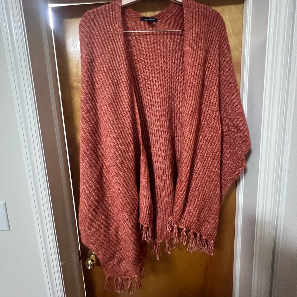 American Eagle Orange Cardigan